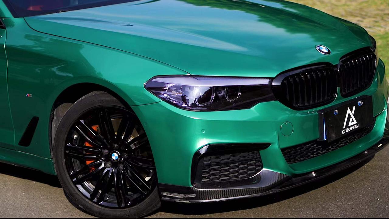 宝马5系改色曼岛绿