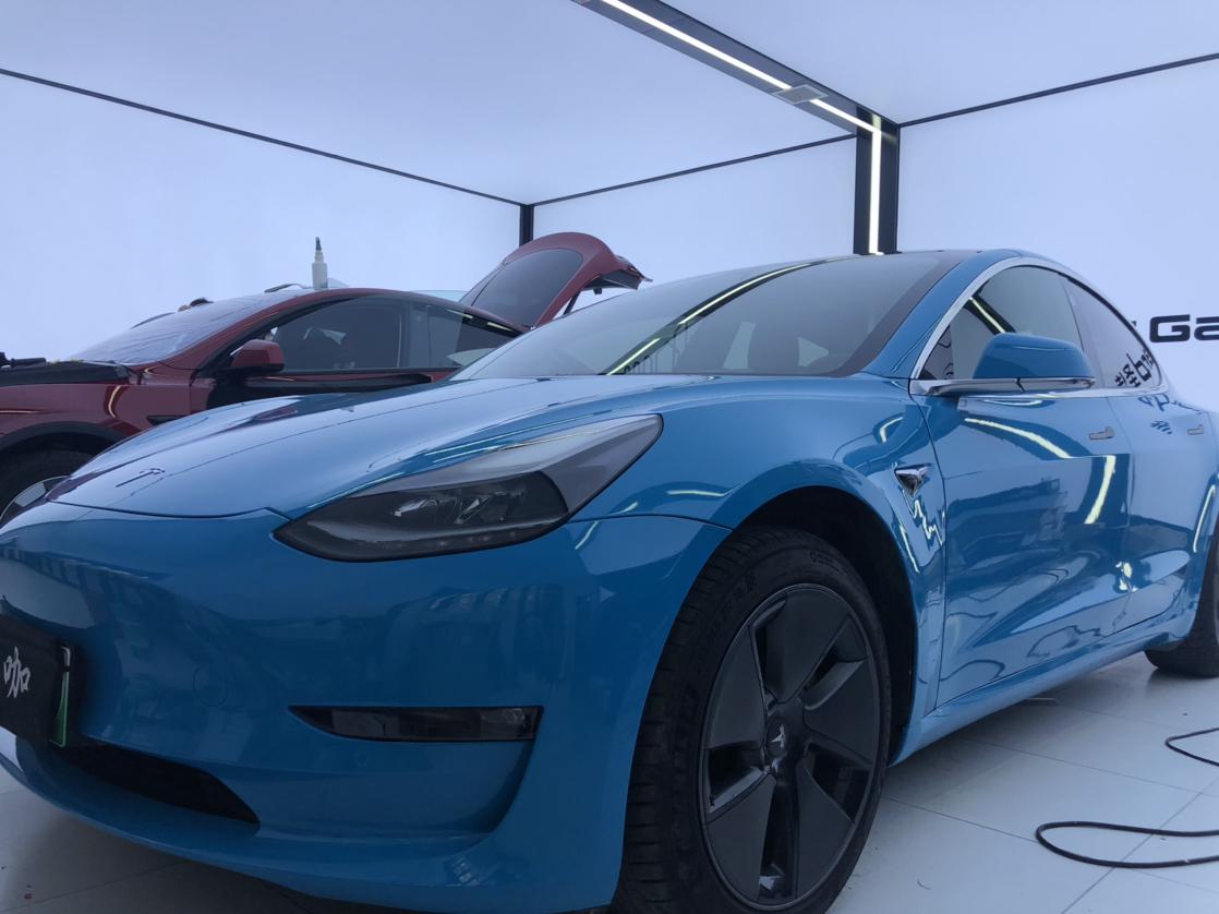 特斯拉model3迈阿密蓝