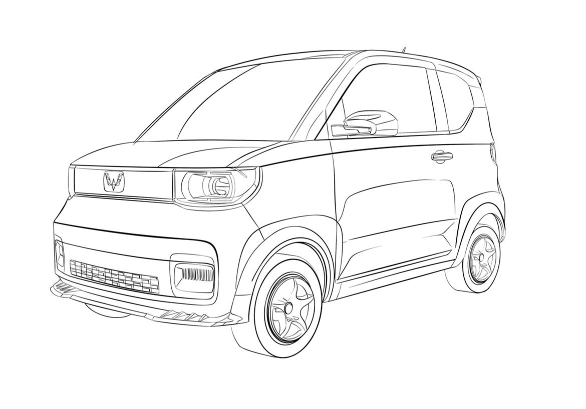 手机插画壁纸_五菱宏光miniev车友圈_阿酒tattoo_懂车帝