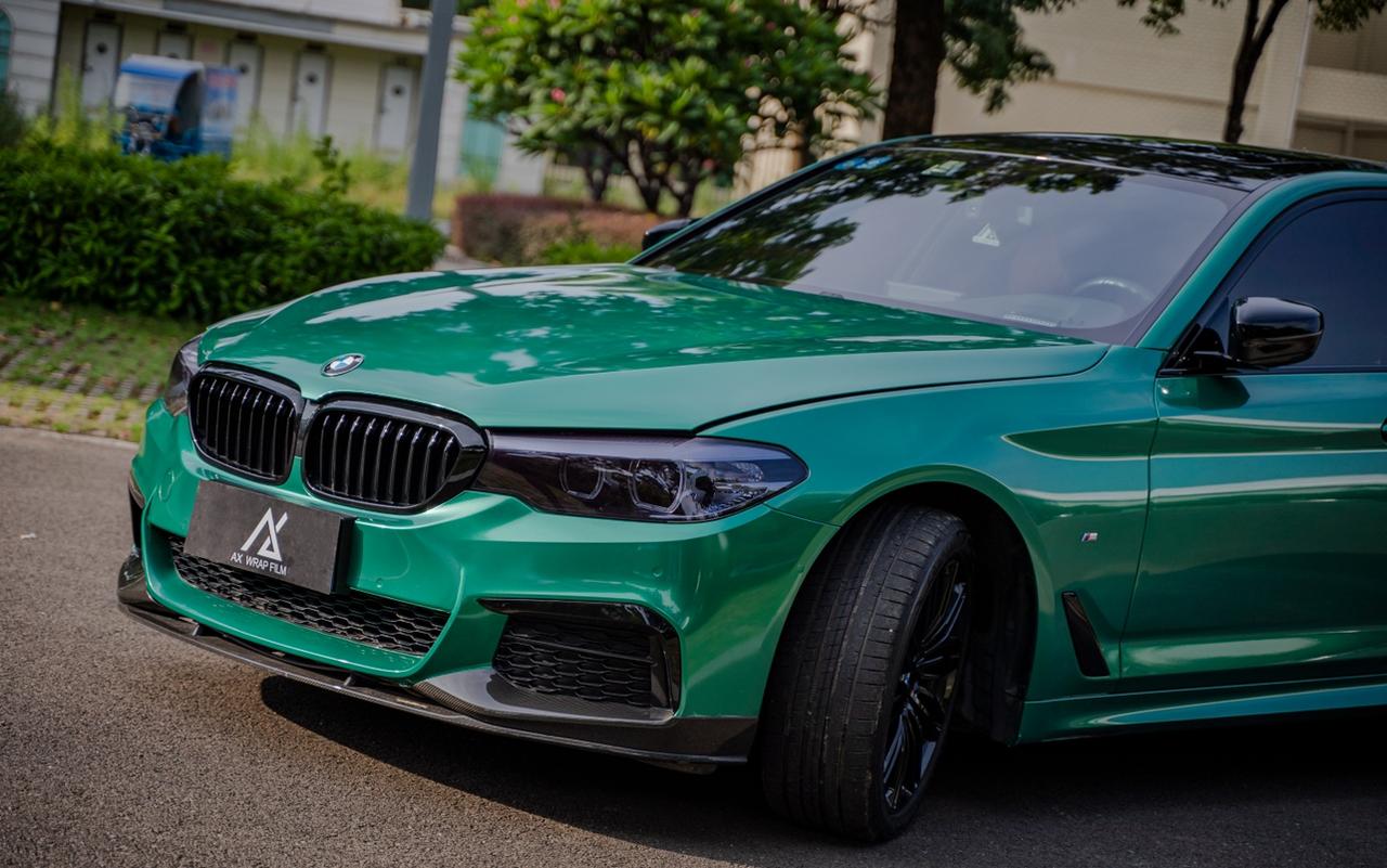 宝马5系改色曼岛绿