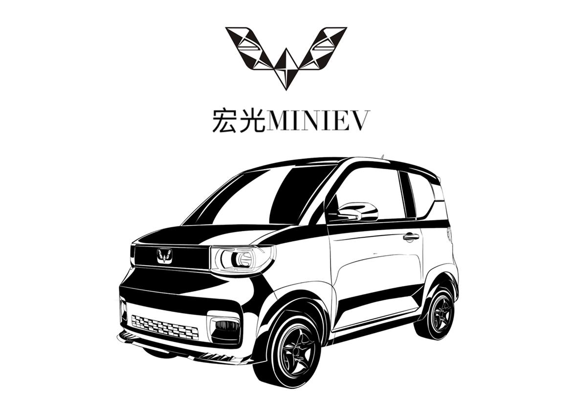 手机插画壁纸_五菱宏光miniev车友圈_阿酒tattoo_懂车帝