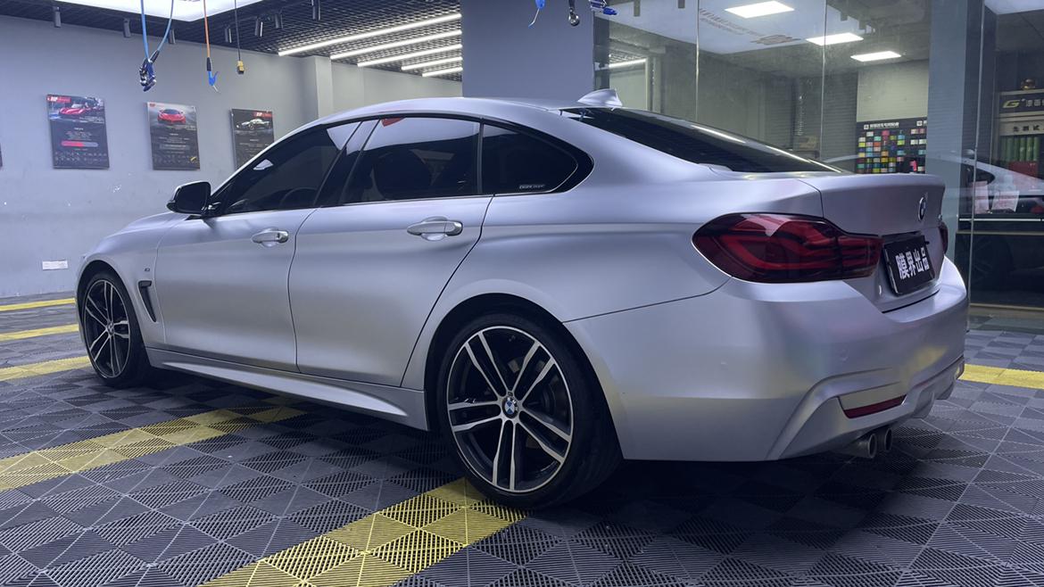 宝马4系改色贴膜电光银案例分享