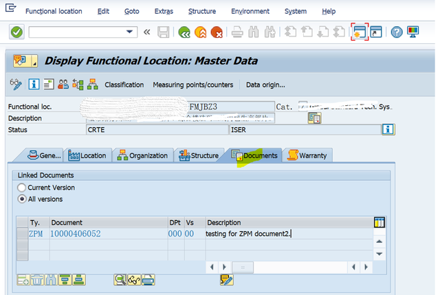 SAP PM 初級系列26 - 裝置&功能位置的Document