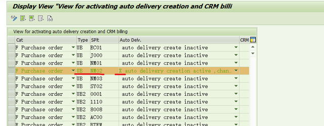 Delivery Automatic Creation for UB type STO