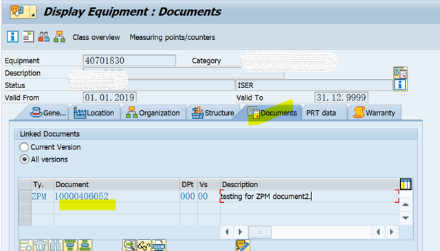 SAP PM 初級系列26 - 裝置&功能位置的Document