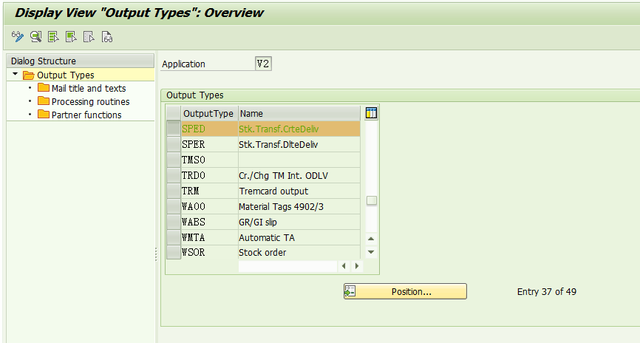 Output type SPED trigger inbound delivery after PGI for inter-company STO's outb