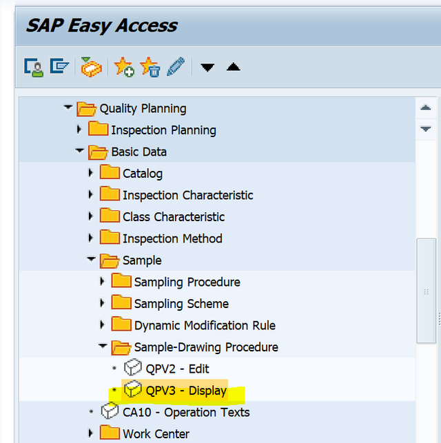 SAP QM QPV3檢視Sample-Drawing Procedure