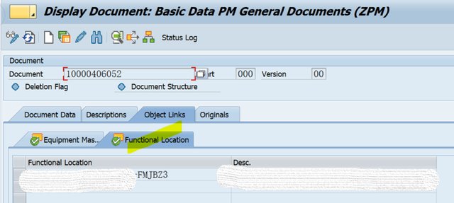 SAP PM 初級系列26 - 裝置&功能位置的Document