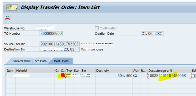 SAP MM VL09試圖取消收貨報錯說某個HU負庫存