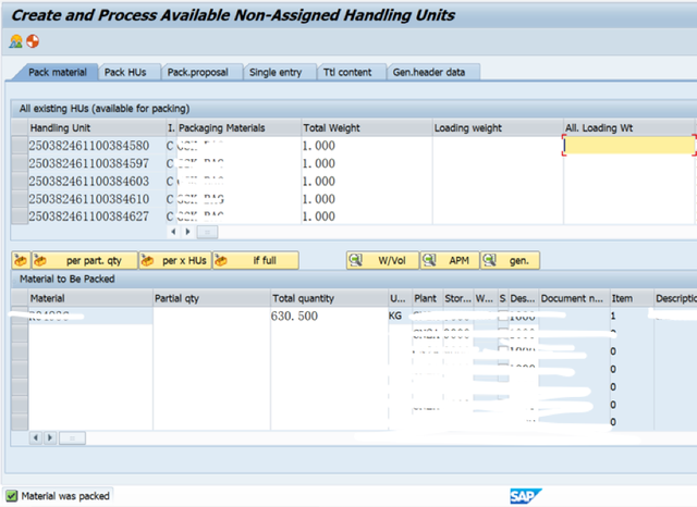 SAP HUM 將HU與檢驗批號碼解除關聯關係