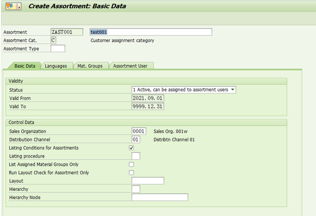 SAP Retail 事務程式碼WSOA1建立Assortment不能選Assortment Category !