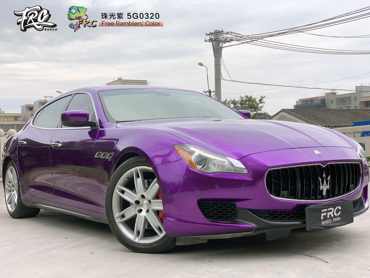 紫为你浪漫玛莎拉蒂换色惊艳路人眼球