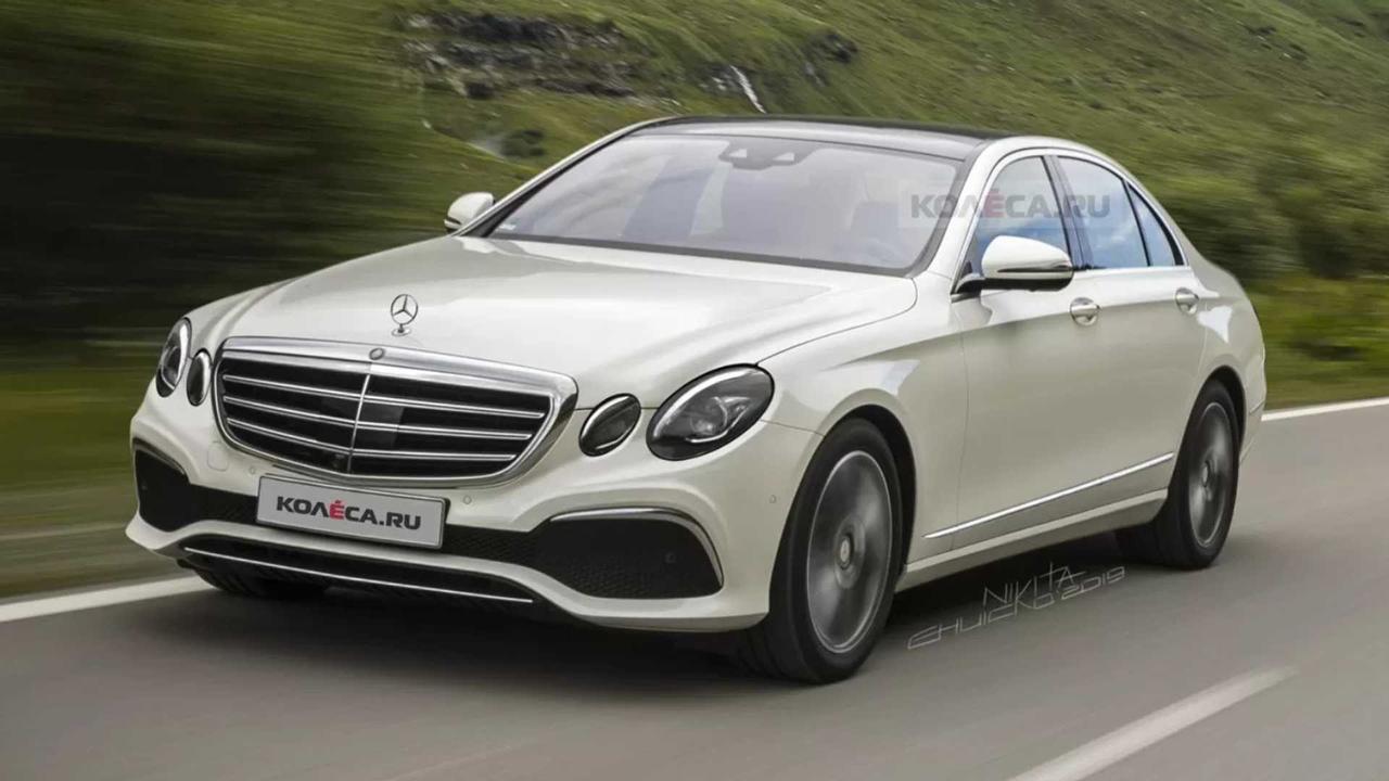 国外汽车爱好者绘制的"四眼灯"奔驰e,乍一看挺丑的,多看一会