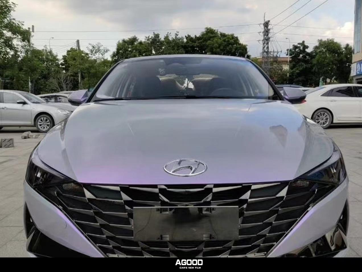 改色膜#agood阿古德汽车贴膜#现代现代伊兰特全车装贴