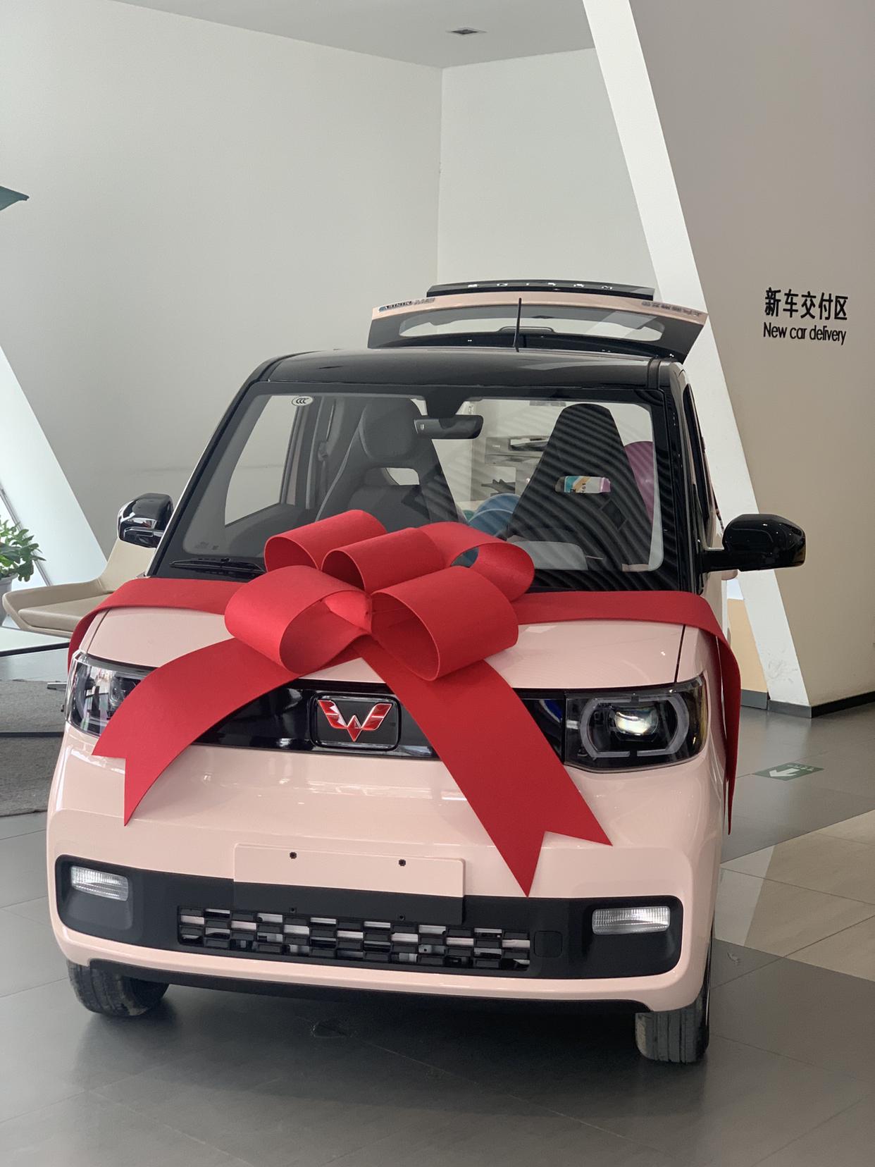 五菱mini ev马卡龙提车作业_五菱宏光miniev车友圈_懂车帝