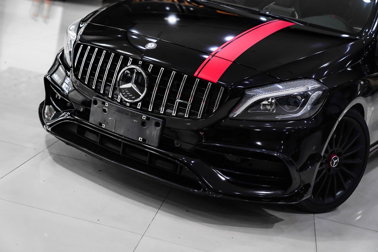 德系改装大王女车主的奔驰a45 amg换装黑武士加个性定制拉花,捍卫