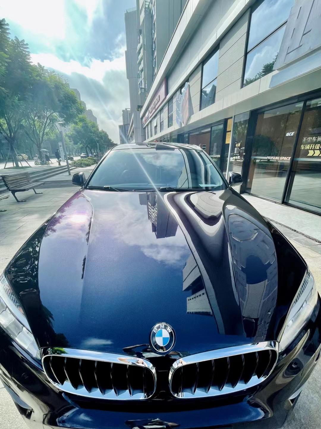 膜方·膜系空间宝马x6&炫彩蓝钻车衣美无法用语言形容