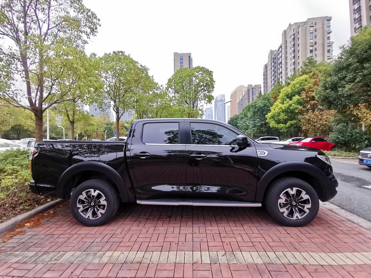 长城炮!乘用版,改黑色 在运良装了一个手动卷帘,质量看上去不