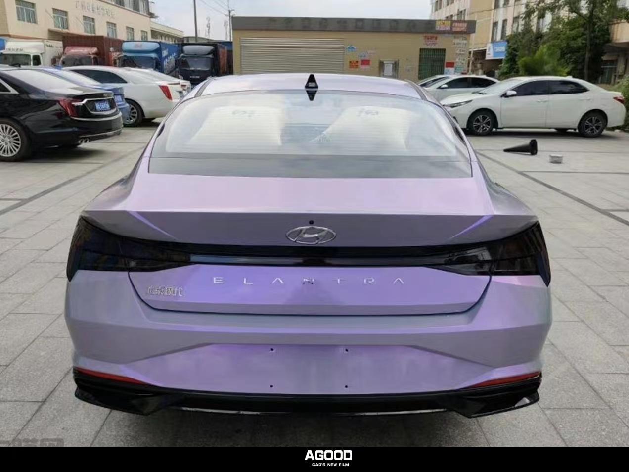 改色膜#agood阿古德汽车贴膜#现代现代伊兰特全车装贴