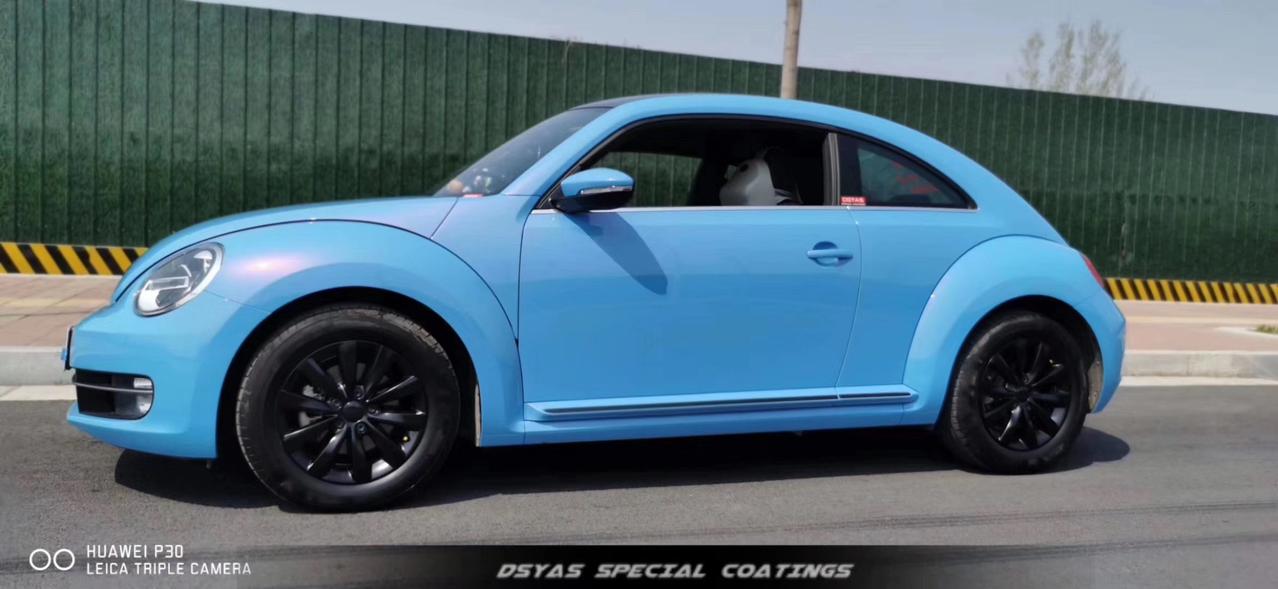 大众甲壳虫全车涂装改色cc07杜雅多彩糖果漆系列