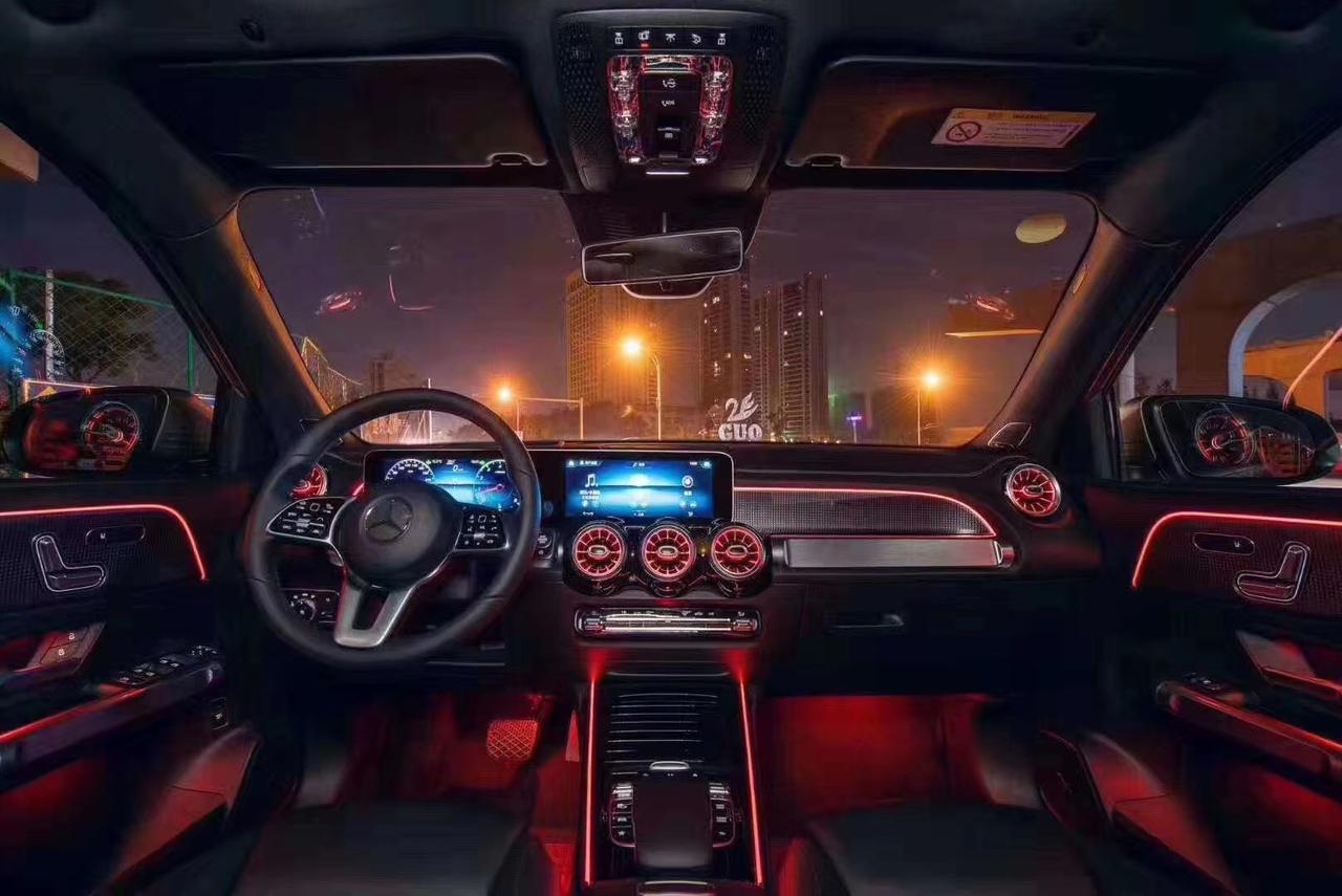 奔驰glb 氛围灯出风口 效果是不是很帅_奔驰glb车友圈_懂车帝