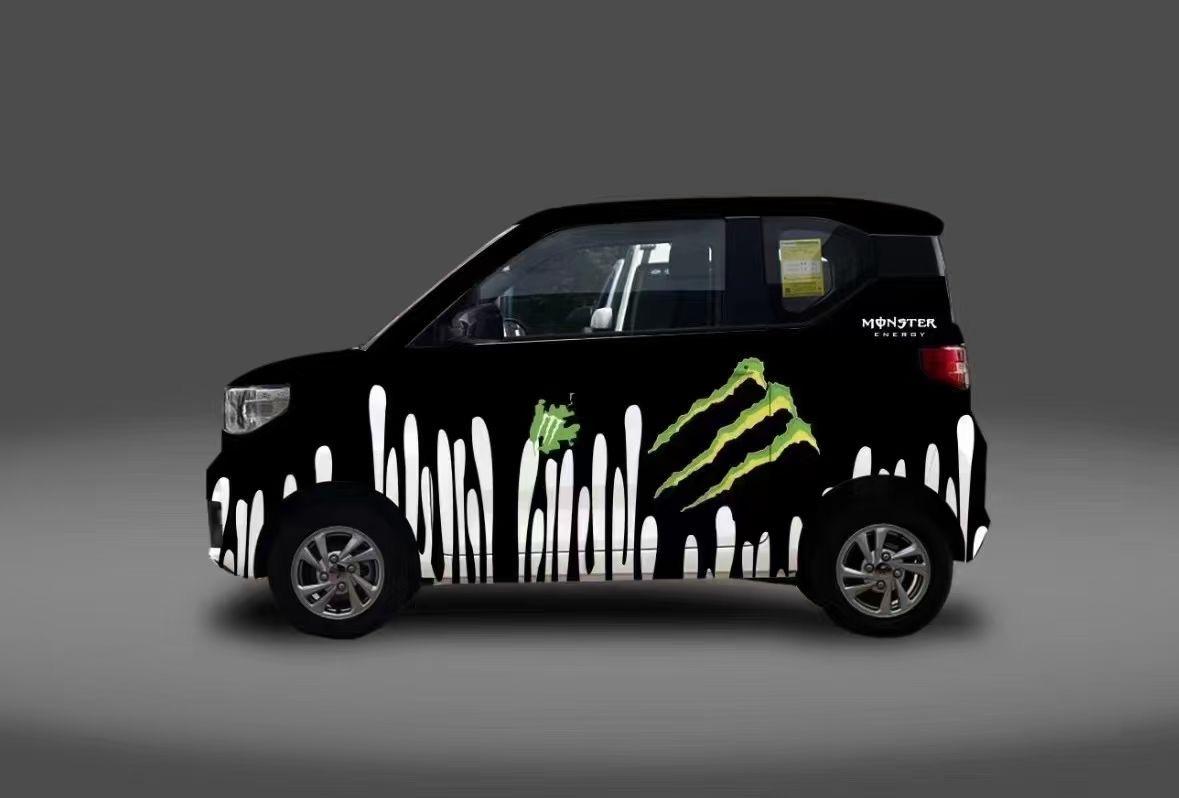 车型:五菱mini 系列:彩绘定制汽车改色膜赋予汽车色彩