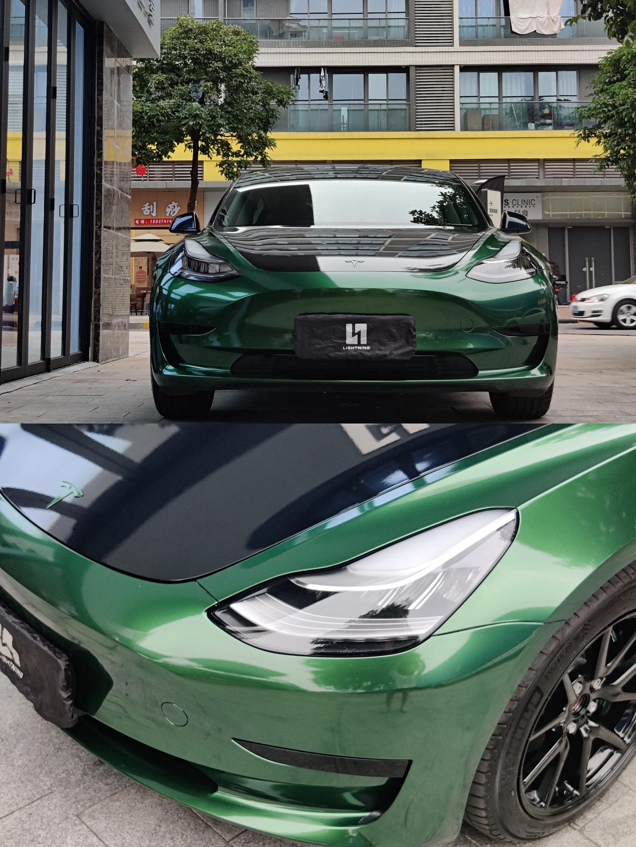 特斯拉|model3换颜色啦,特别的双拼#特斯拉model3