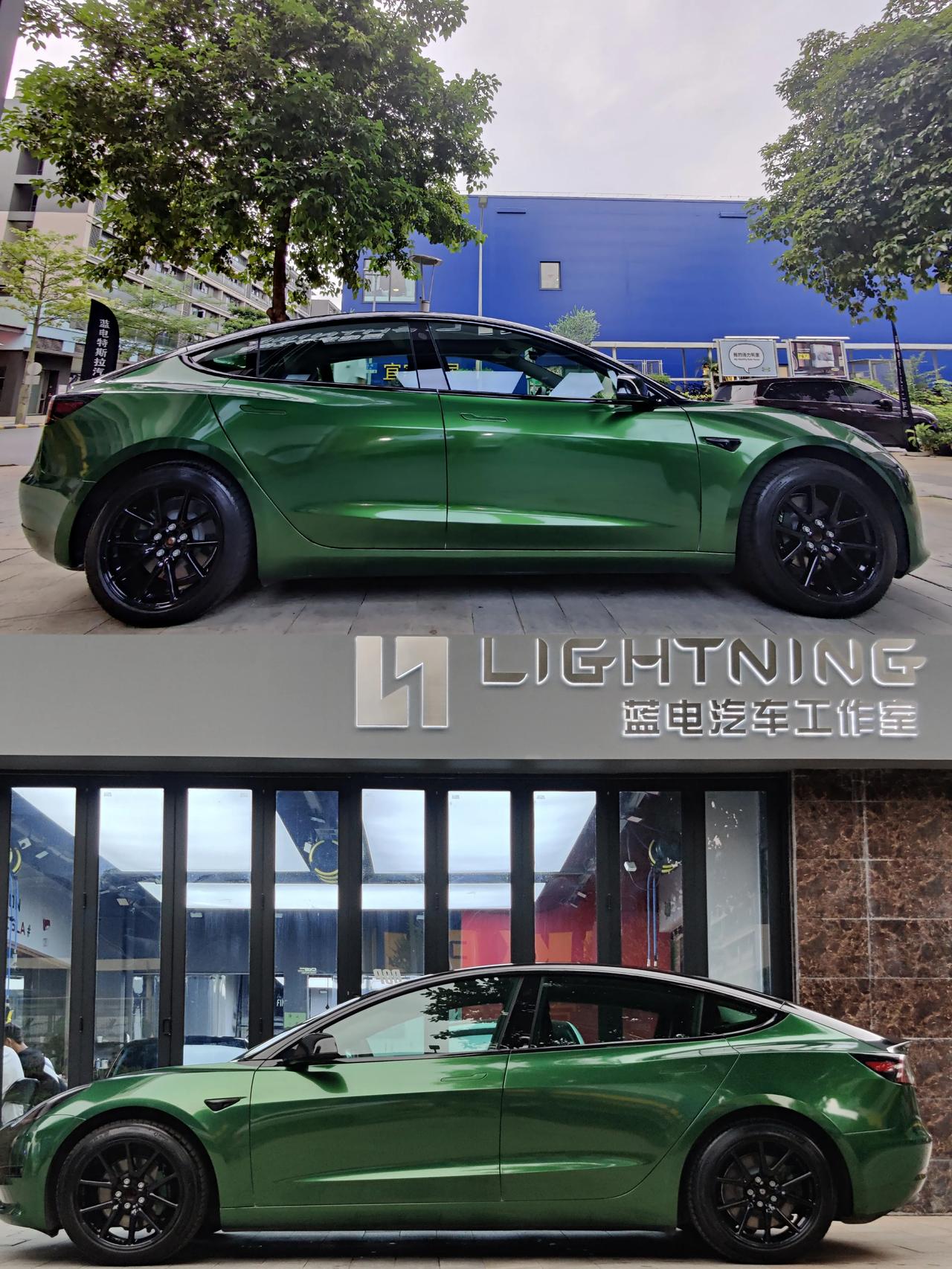 特斯拉|model3换颜色啦,特别的双拼#特斯拉model3