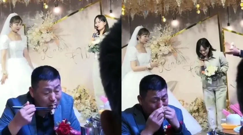 【女儿结婚父亲边吃东西边流泪,女儿:二十多年第一次哭这么伤心】5月1