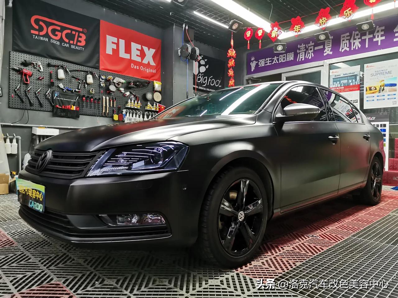 迈腾b7l黑武士走一波