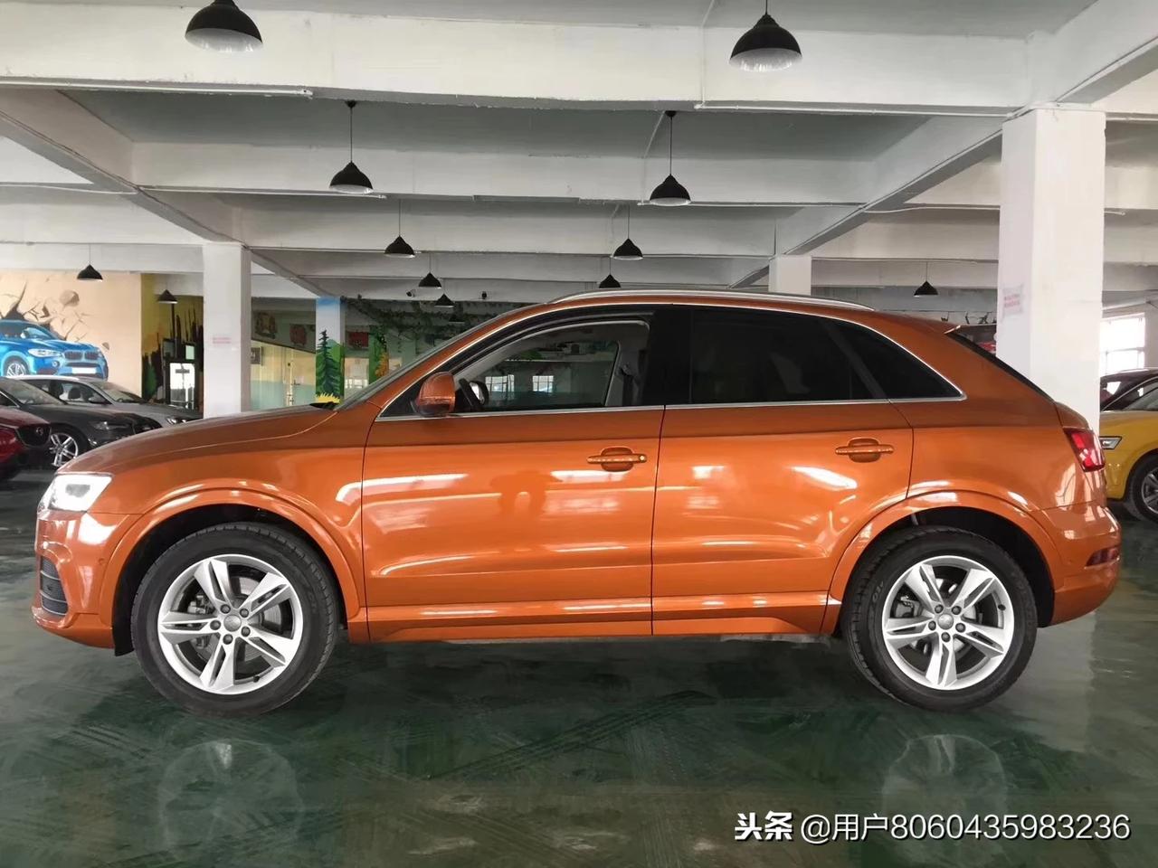 奥迪q3 2.0t四驱风尚型加配,220马力,橙色16年4月