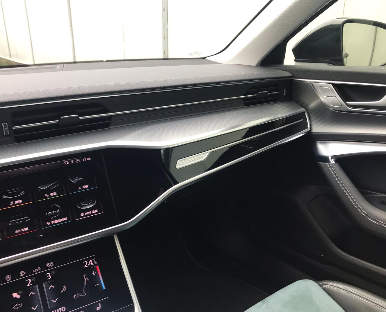 今天预约试驾了a6 allroad 试驾车如图 维苏威灰色外