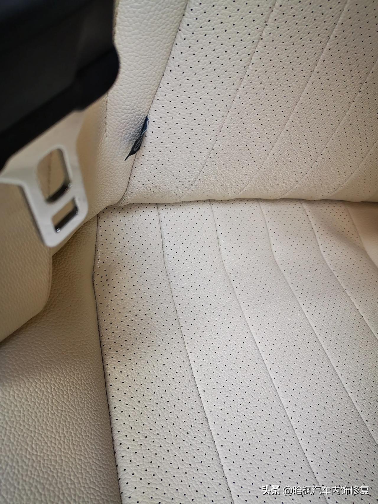 开封汽车真皮座椅烟头烫伤修复打孔皮效果完美