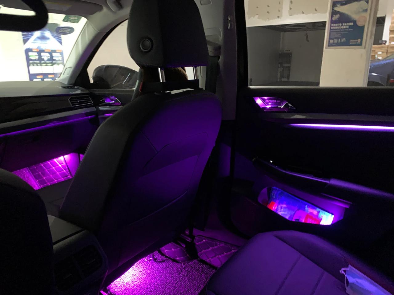 大众车也能多姿多彩全新宝来氛围灯280d主机