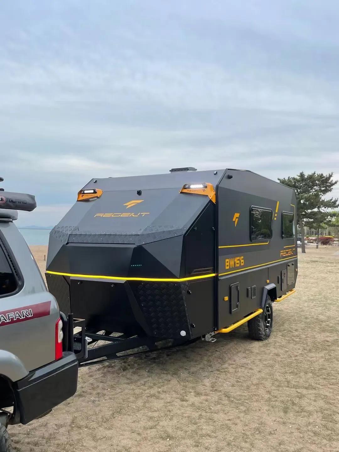 拖挂房车,越界他来了,越野底盘,空气悬挂,全铝车身,高档家具,进口电器