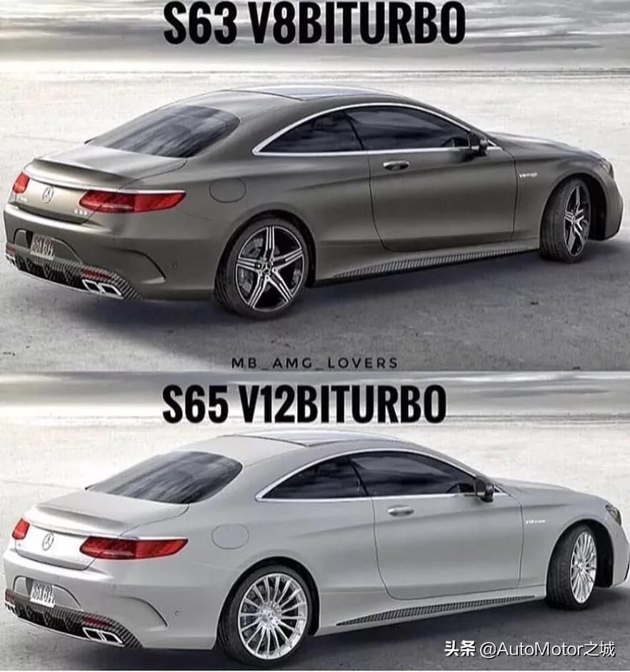 梅赛德斯奔驰s级轿跑版一个s63 v8发动机 一个s65 v12发动机 大家更