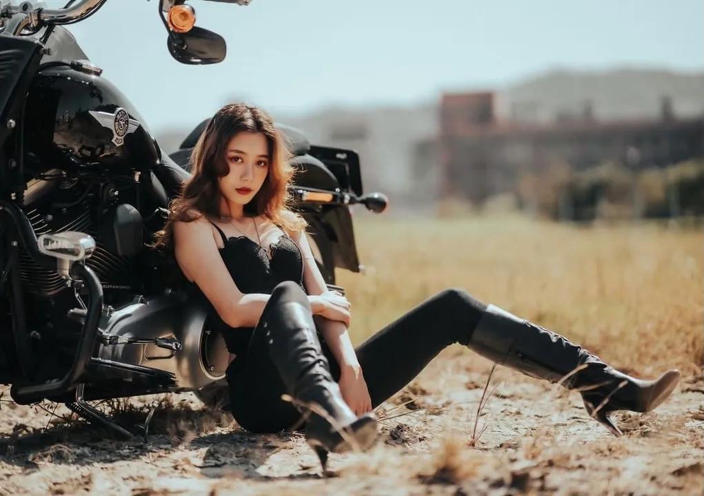 摩托车#哈雷戴维森机车美女哈雷戴维森(harley da