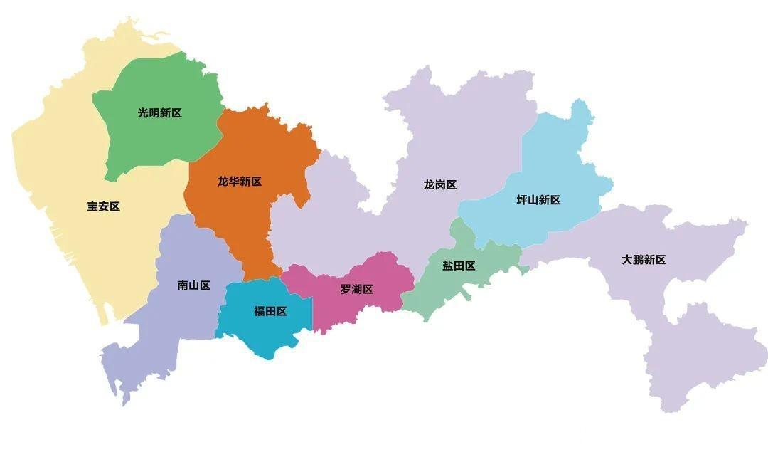 2022深圳区域分布图图片