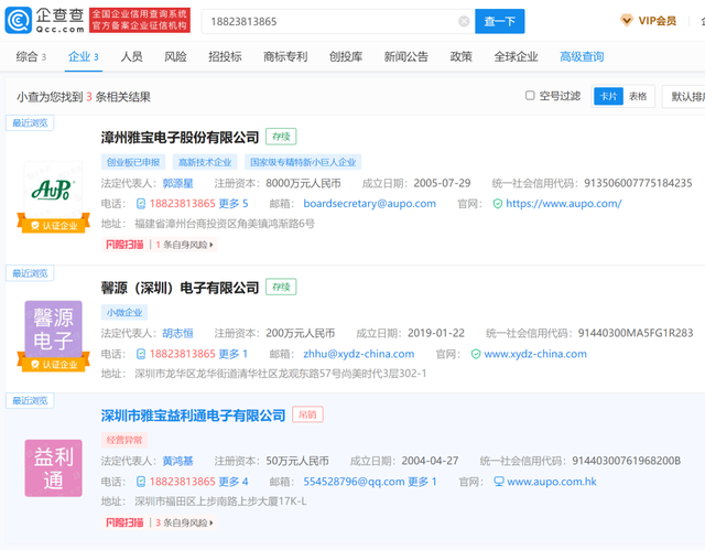 与非关联方商标商号“撞车”，雅宝电子IPO或有重大潜在风险 公司 第11张