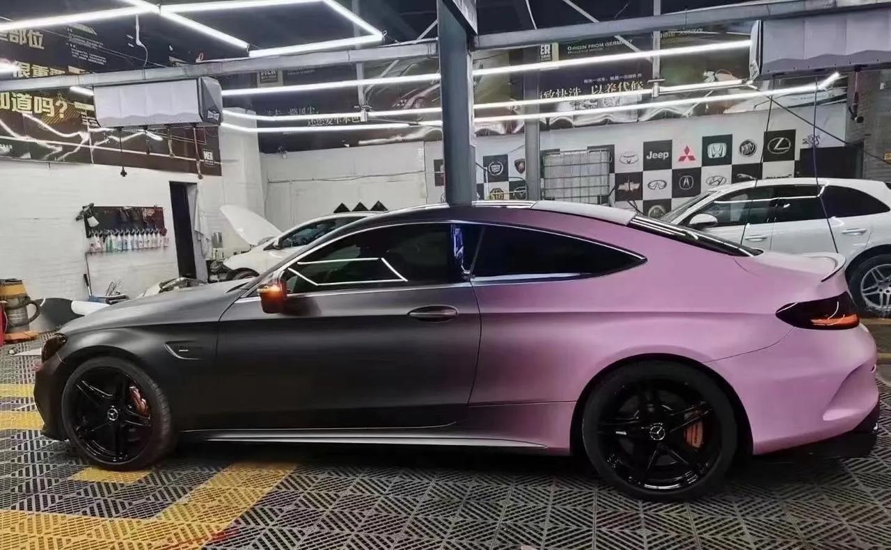 mouu膜优优改色膜个性渐变色01官方电子质保奔驰c63改色个性渐变色