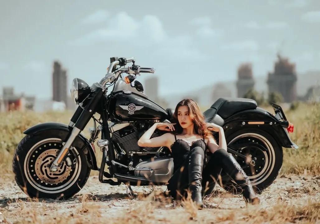 摩托车#哈雷戴维森机车美女哈雷戴维森(harley da