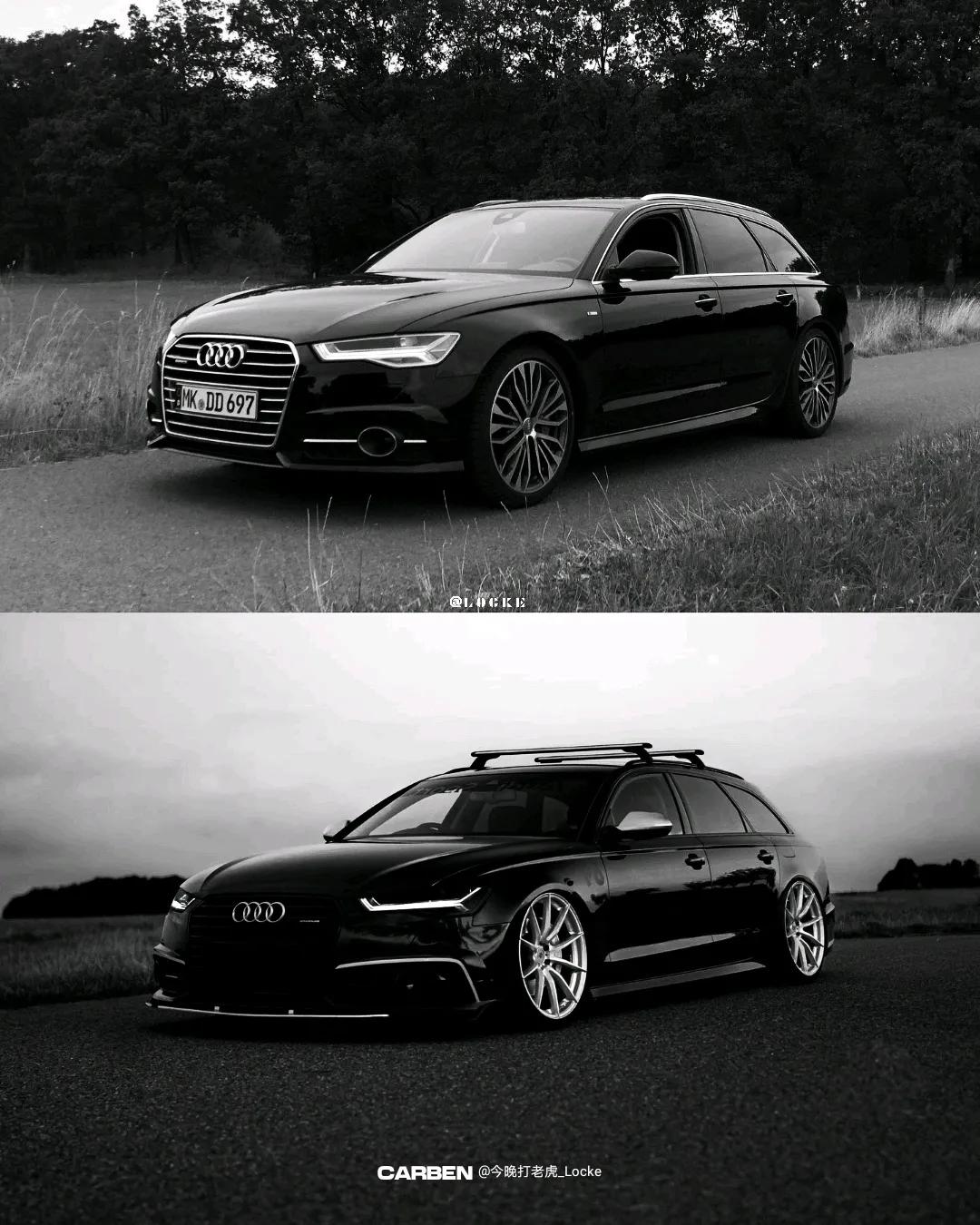 早安奥迪67一条道走到黑系列67奥迪a6旅行版改装黑武士案例
