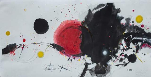 Bozidar Plazinic 博伊达尔·普拉齐尼奇（塞尔维亚） 《点的律动》纸质 60cm×136cm