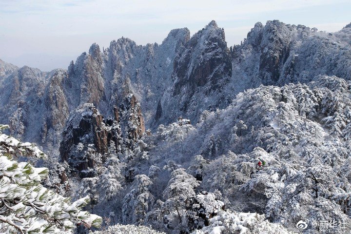 雪后的黄山美不胜收