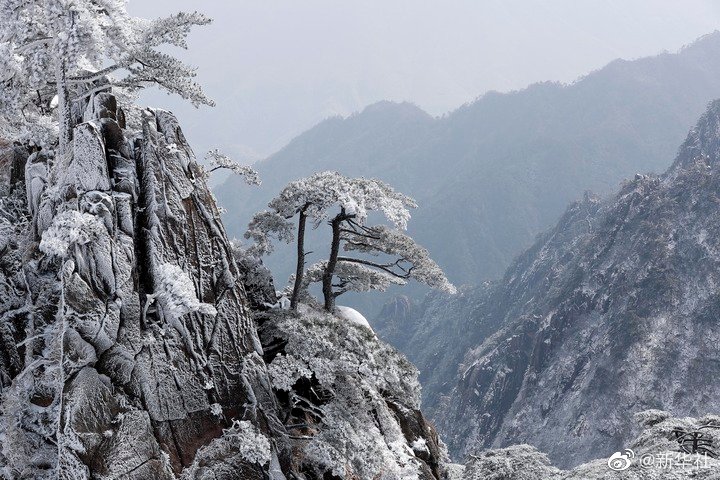 雪后的黄山美不胜收