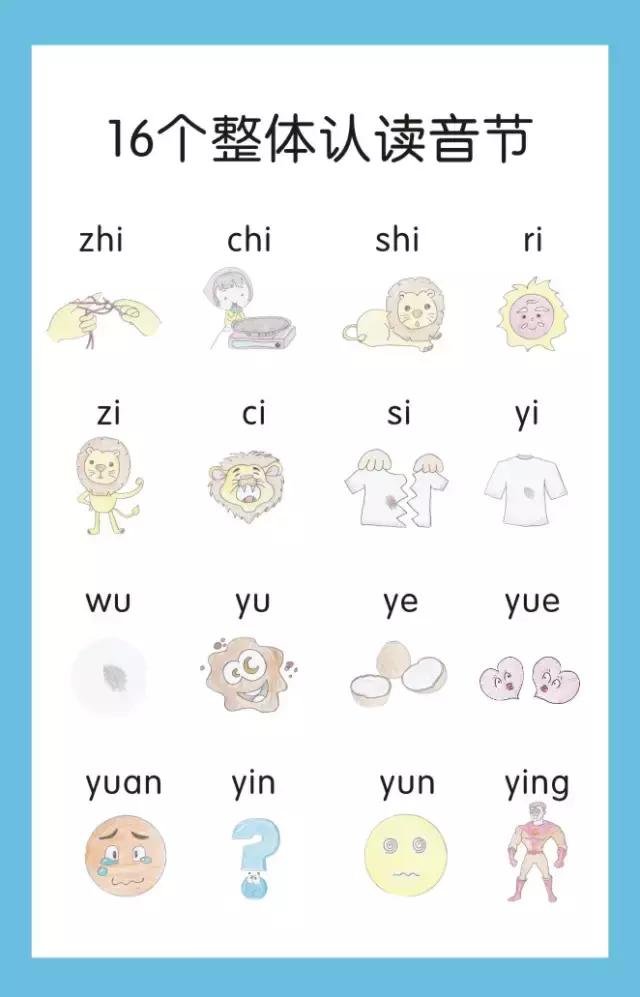 整体认读音节16个整体认读音节16个顺口溜怎么好记