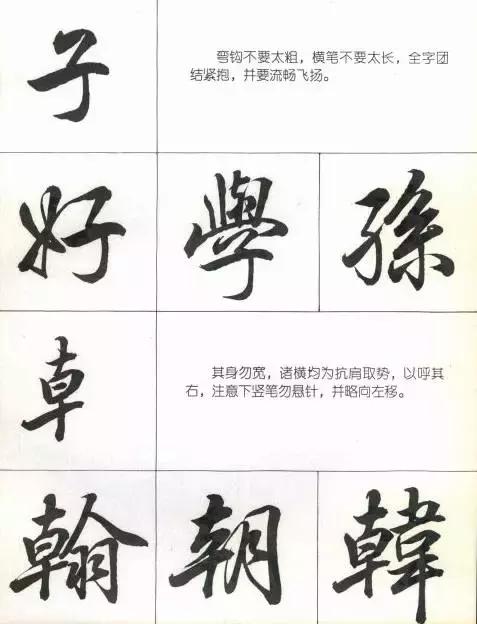 行楷结构口诀（写行楷的部首和结构技巧）(30)