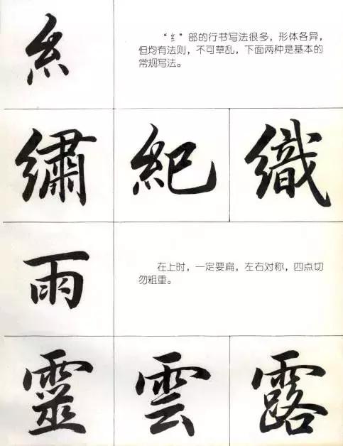 行楷结构口诀（写行楷的部首和结构技巧）(32)