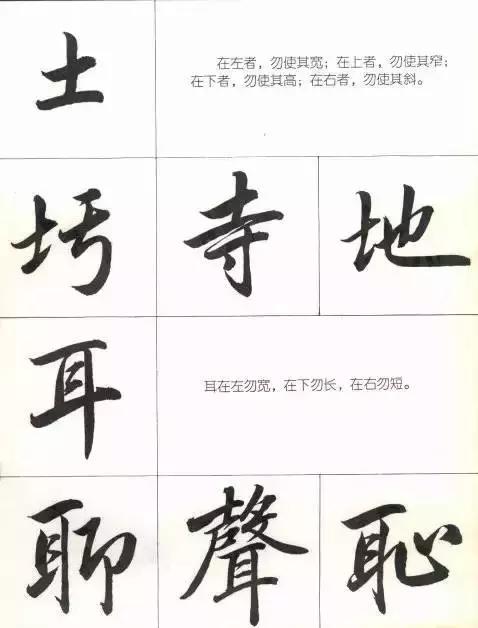 行楷结构口诀（写行楷的部首和结构技巧）(16)