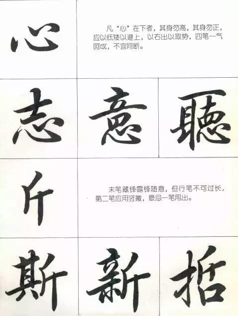 行楷结构口诀（写行楷的部首和结构技巧）(20)